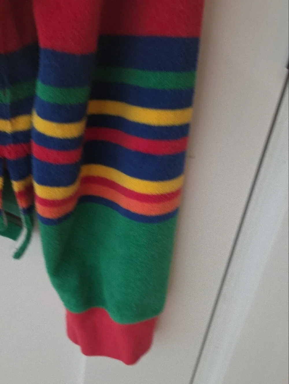 Polo by Ralph Lauren Bold Multicolor Striped V-Neck Rugby Sweater